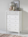 Adeline 5 Drawer Chest — Cloud White