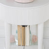 Adeline Round Nightstand — Cloud White