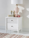 Adeline Rectangular Nightstand — Cloud White