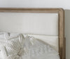 Theo Upholstered Panel Bed — Queen / Desert Oak