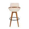 Cosmo - 29" Fixed-Height Barstool With Swivel - Walnut Bamboo