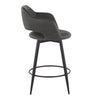Margarite - 26" Fixed-Height Counter Stool With Swivel - Matte Black Metal (Set of 2)