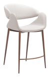 Limay Counter Stool Beige & Walnut