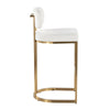 Demi - Fixed-Height Barstool (Set of 2) - Gold Metal Base