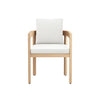 Wesley - Patio Side Chair With Cushion - White