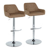 Daniella - Adjustable Barstool (Set of 2) - Chrome Base