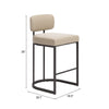 Velar Counter Stool Beige & Gray — Set of 2