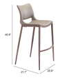 Ace Barstool (Set of 2) Brown & Walnut — Set of 2