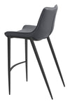 Magnus Barstool Dark Gray & Black — Set of 2