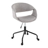 Curvo - Upholstered 4-Star Task Chair - Black Metal Base