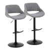 Fabrizzi - Adjustable Barstool With Rounded T Footrest (Set of 2) - Black Metal