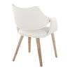 Curvo - High Back Upholstered Chair (Set of 2) - Whitewashed Wood Legs