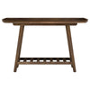 Ornelas - Console Table With Slatted Shelf - Mango Brown