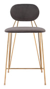 Georges - Counter Stool (Set of 2) - Gray / Gold