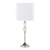 Clara - 26" Table Lamp (Set of 2) - Clear Crystal And Polished Nickel With White Linen Shade