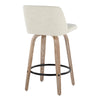 Toriano - 26" Fixed-Height Counter Stool (Set of 2) - Light Brown & Black Base