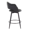 Margarite - 26" Fixed-Height Counter Stool With Swivel - Matte Black Metal (Set of 2)