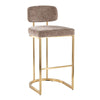 Demi - Fixed-Height Barstool (Set of 2) - Gold Metal Base