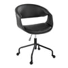Curvo - Upholstered 4-Star Task Chair - Black Metal Base