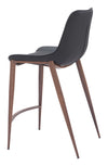 Magnus Counter Stool Black & Walnut — Set of 2
