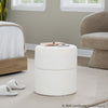 Spin - Ottoman - Cream Polyester Fabric