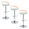 Grotto - Adjustable Barstool - Chrome Metal, Natural Wood