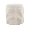Tahoe - Waffle Ottoman - Ivory Wool