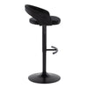 Grotto - Upholstered Adjustable Barstool - Black Metal Base