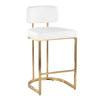 Demi - Fixed-Height Barstool (Set of 2) - Gold Metal Base