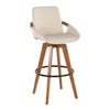Cosmo - 29" Fixed-Height Barstool With Swivel - Walnut Bamboo