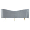 Sophia Upholstered Channel Tufted Sofa Grey — product view 6