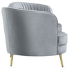 Sophia Upholstered Channel Tufted Sofa Grey — product view 7