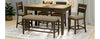 Pub Table, 4 Chairs & Bench Sarasota Espresso