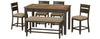 Pub Table, 4 Chairs & Bench Sarasota Espresso
