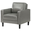 Ruth Upholstered Track Arm Accent Chair Grey — product view 4