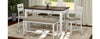Pub Table, 4 Chairs & Bench Sarasota White/Brn