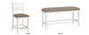 Pub Table, 4 Chairs & Bench Sarasota White/Brn