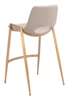 Desi Counter Stool Beige & Gold — Set of 2
