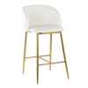 Fran - Fixed-Height Counter Stool (Set of 2) - Gold Metal Base
