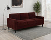 Ruth 77-inch Fabric Upholstered Track Arm Sofa Rust Red — product view 2