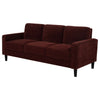 Ruth 77-inch Fabric Upholstered Track Arm Sofa Rust Red — product view 4