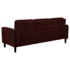 Ruth 77-inch Fabric Upholstered Track Arm Sofa Rust Red — product view 6