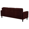 Ruth 77-inch Fabric Upholstered Track Arm Sofa Rust Red — product view 7