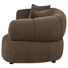 Casarin Fabric Channel-Back Loveseat Brown — product view 4