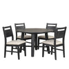 Sable Crest - 5 Piece Set (Round Dining Table & 4 Chairs) - Black