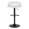 Grotto - Upholstered Adjustable Barstool - Black Metal Base