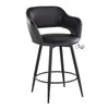 Margarite - 26" Fixed-Height Counter Stool With Swivel - Matte Black Metal (Set of 2)