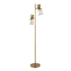Marcel - 62" Floor Lamp - Gold Metal And Smokey Glass