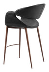 Limay Counter Stool Black & Walnut