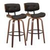 Lombardi - 30" Fixed-Height Barstool (Set of 2) - Walnut Base